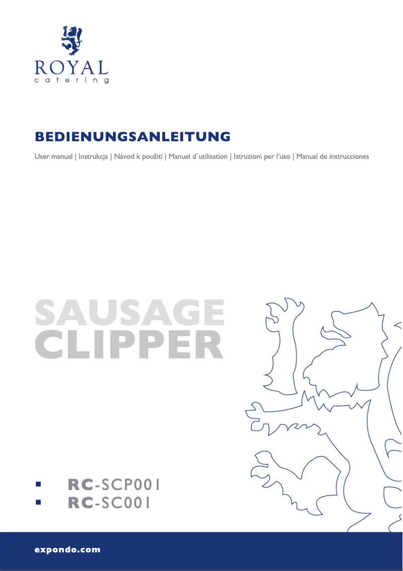 Página 1 del manual Manual de usuario Royal Catering RC-SCP001