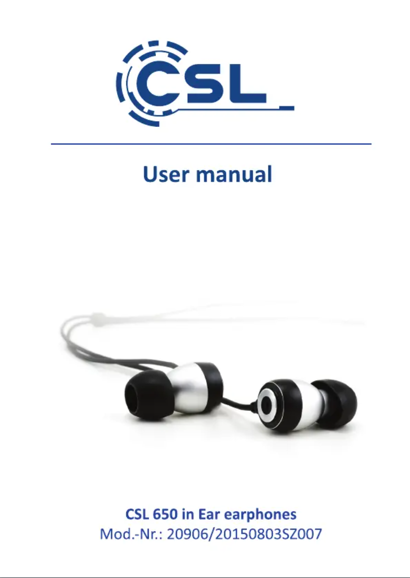 Page 1 de la notice Manuel utilisateur CSL 300128