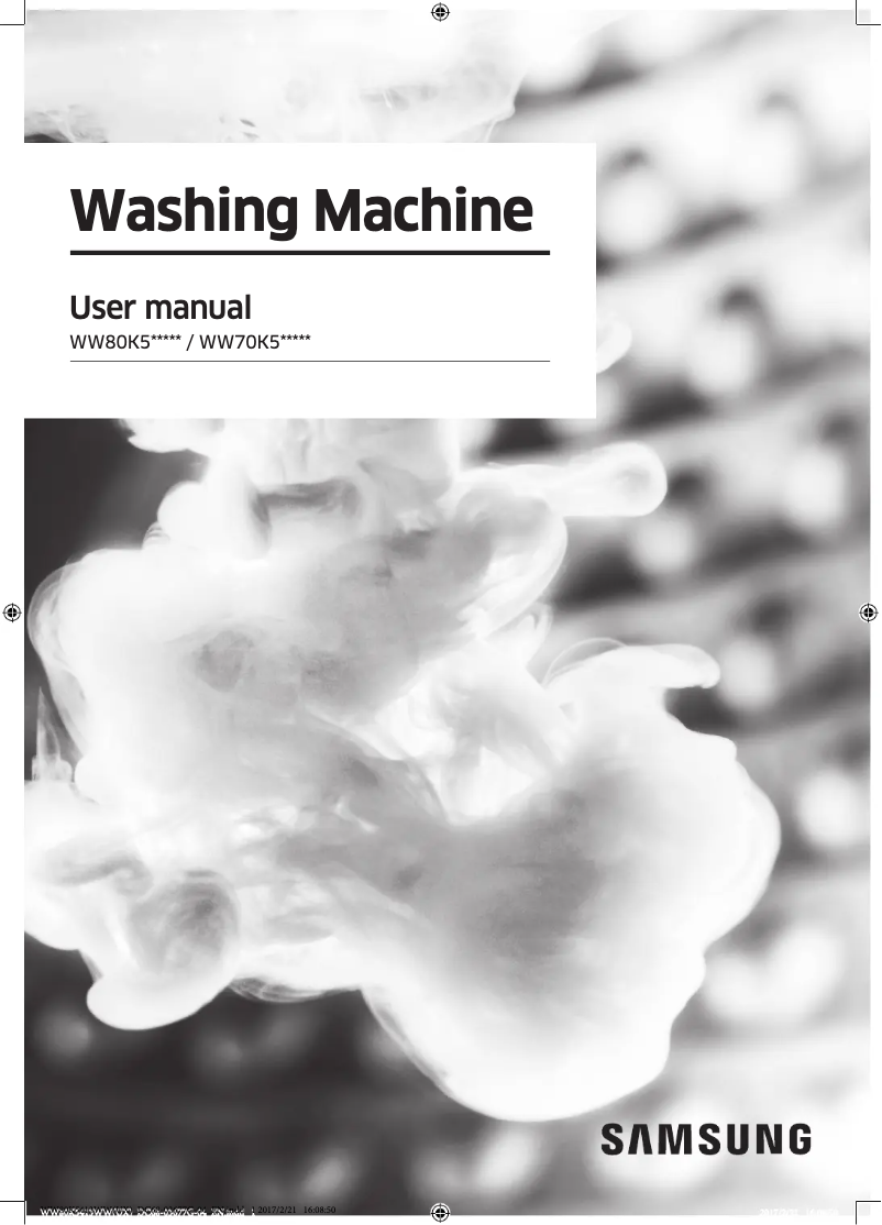 Página 1 del manual Manual de usuario Samsung WW70K5210US