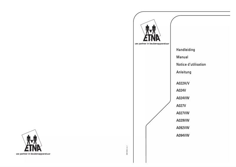 Página 1 del manual Manual de usuario Etna A 029 VW RVS