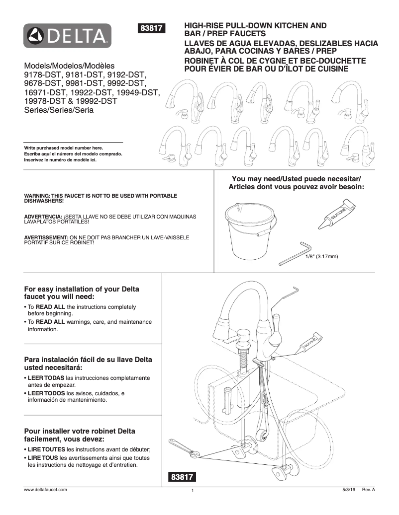 Página 1 del manual Manual de usuario Delta 9178-DST
