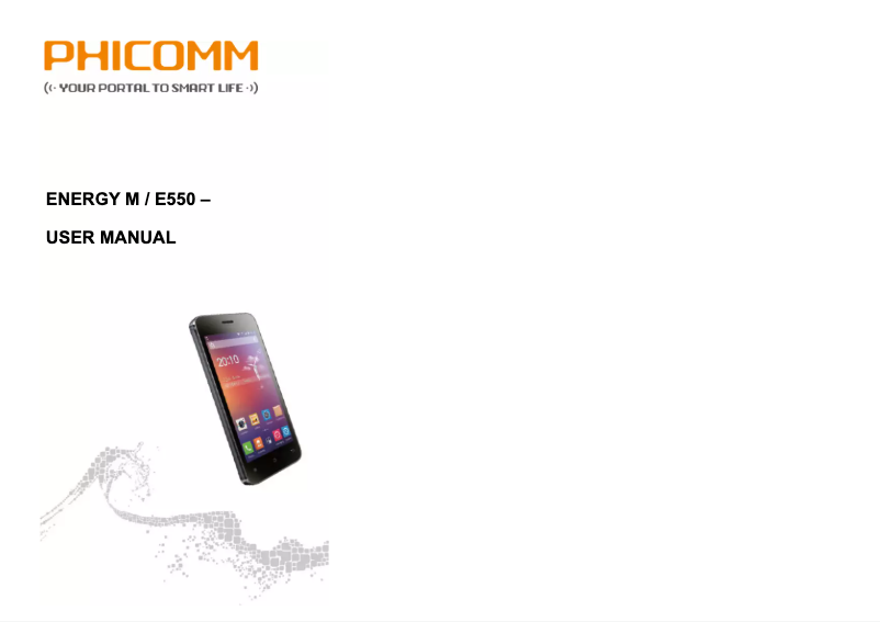 Page 1 de la notice Manuel utilisateur Phicomm ENERGY M+
