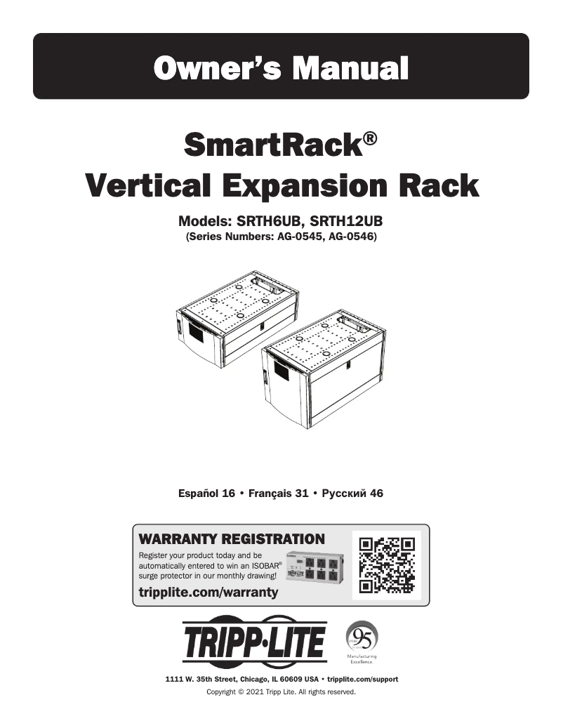 Page 1 de la notice Manuel utilisateur Tripp Lite SRTH6UB