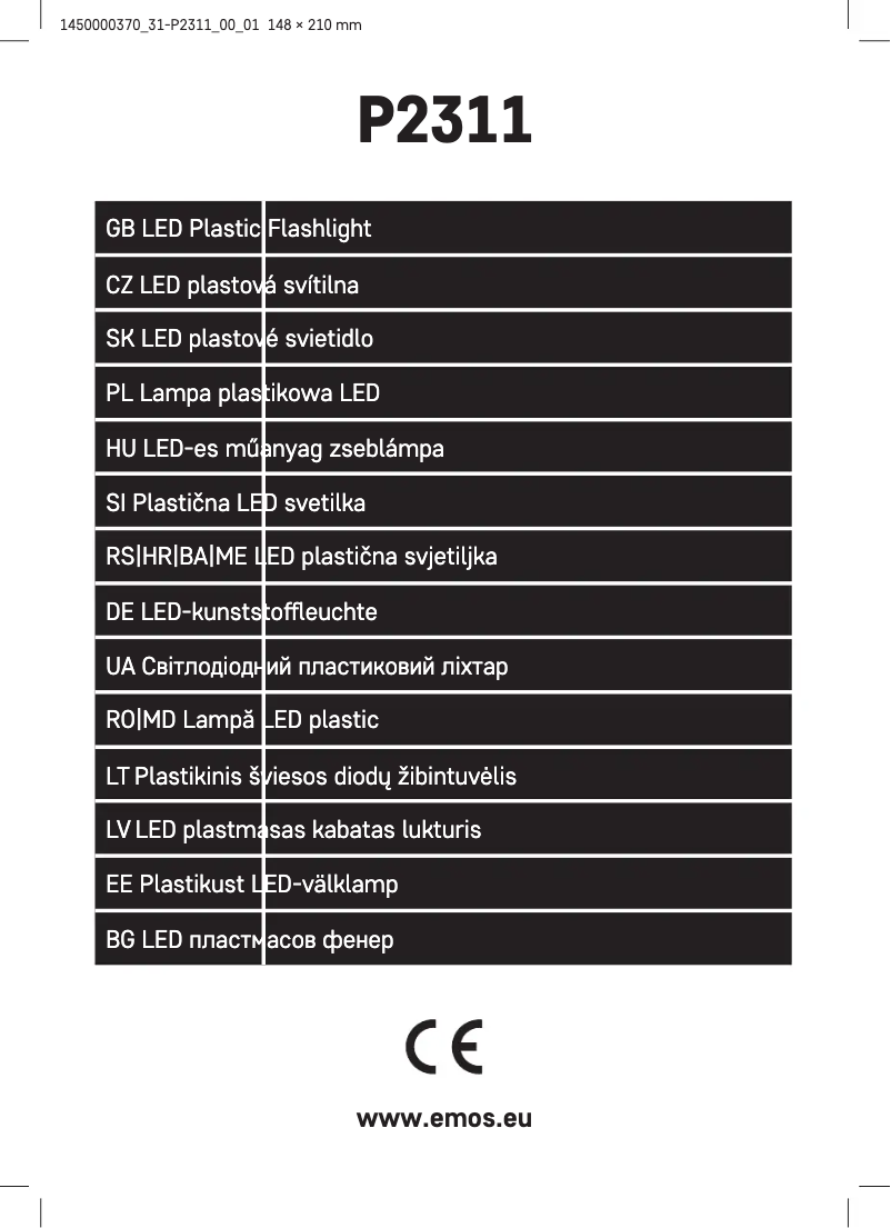 Page 1 de la notice Manuel utilisateur Emos P2311