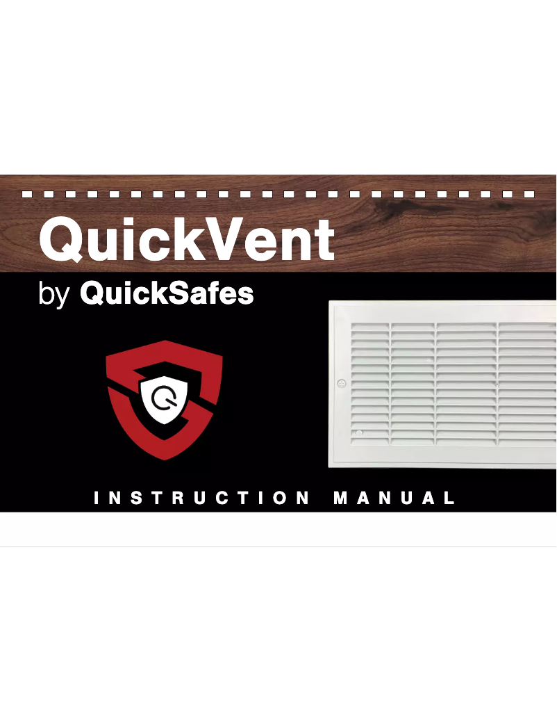Page 1 de la notice Manuel utilisateur QuickSafes QuickVent QVS