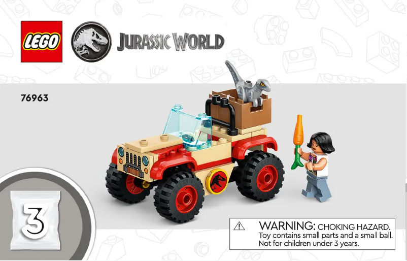 Página 1 del manual Instrucciones visuales Lego Jurassic World 76963