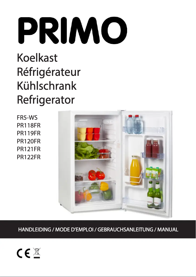 Page 1 de la notice Manuel utilisateur Primo PR120FR