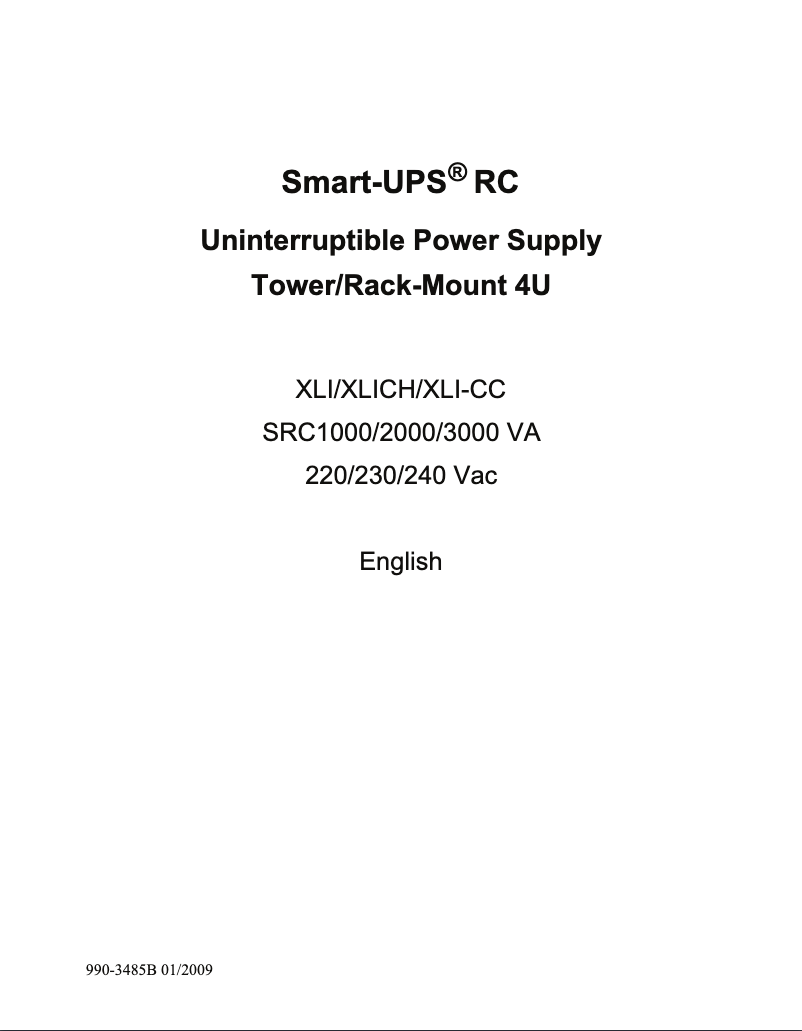Página 1 del manual Manual de usuario APC Smart-UPS RC 3000VA