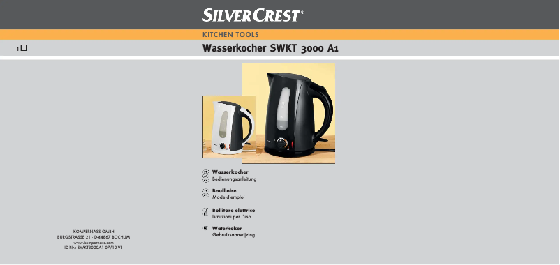 Page 1 de la notice Manuel utilisateur SilverCrest SWKS 2400 A1