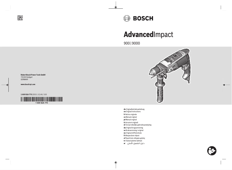 Page 1 of the manual User Manual Bosch AdvancedImpact 9000
