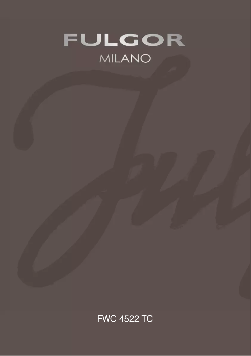 Page 1 of the manual User Manual Fulgor Milano FWC 4522 TC X