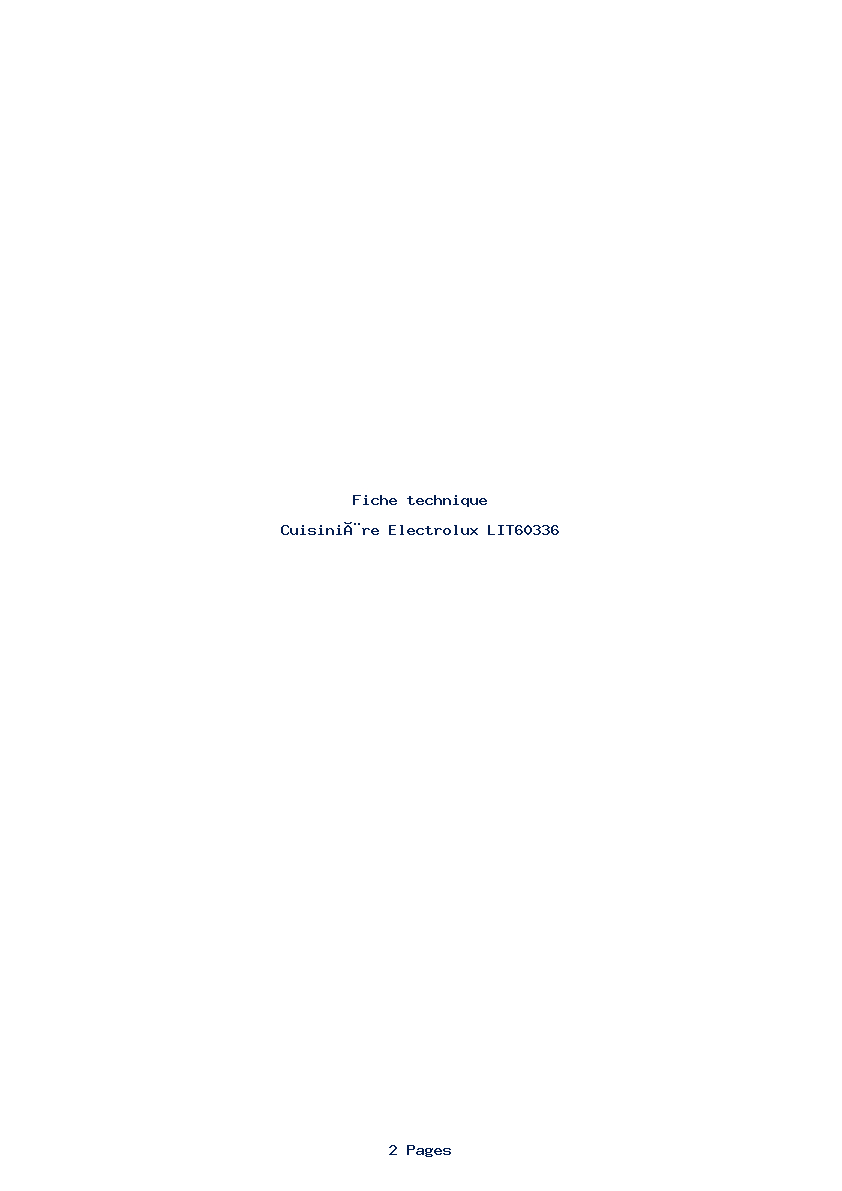 Image de la première page du manuel de l'appareil LIT60336