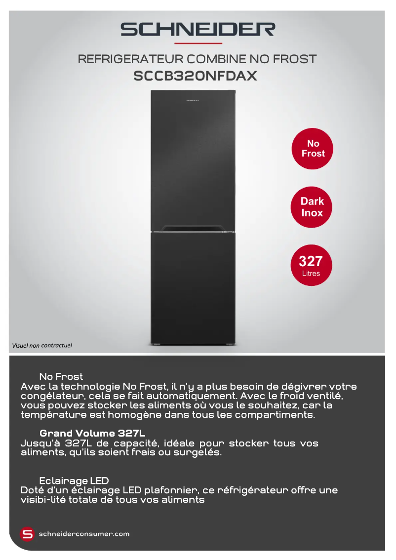 Página 1 del manual Ficha técnica Schneider SCCB320NFDAX