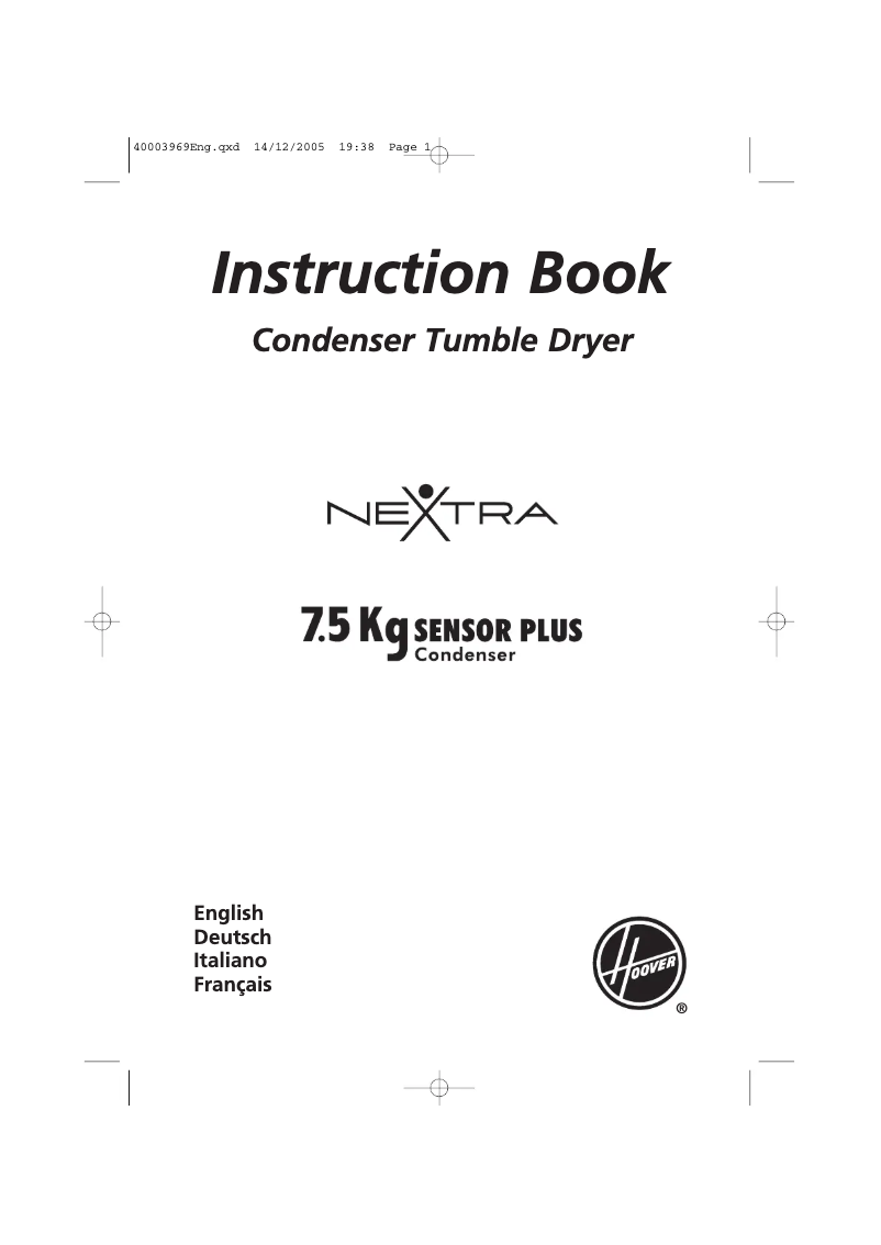 Página 1 del manual Manual de usuario Hoover HNC 375T-88