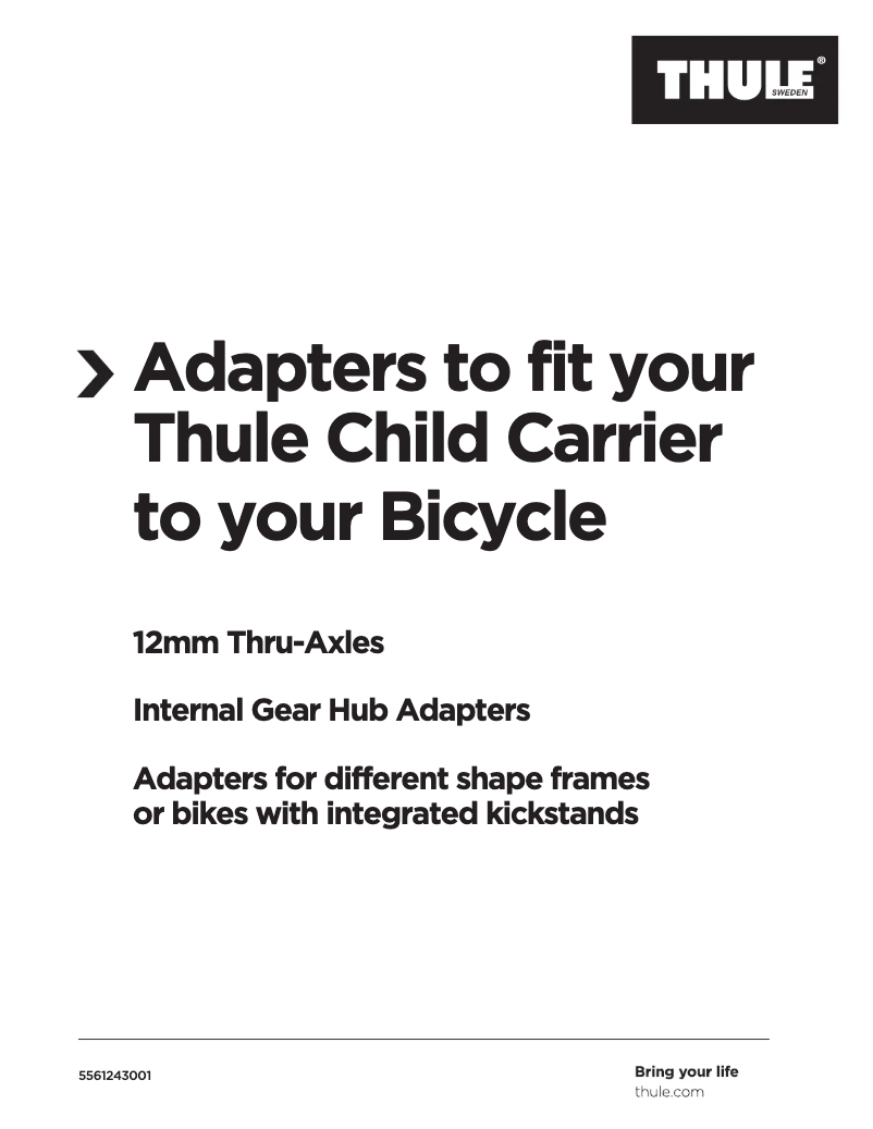 Page 1 of the manual Installation Guide Thule Chariot Cab
