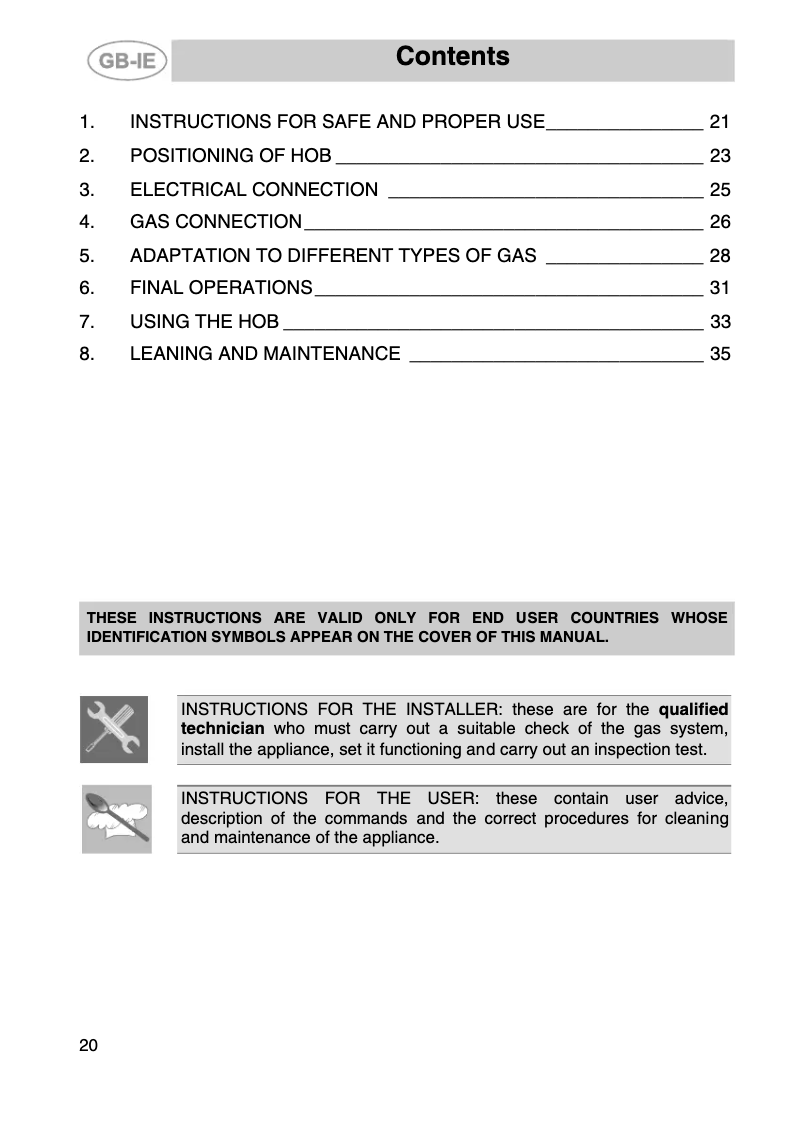 Página 1 del manual Manual de usuario Smeg SE97CXG