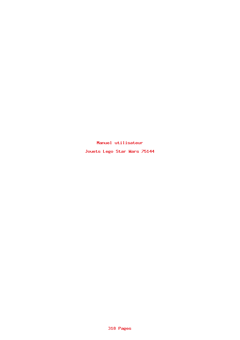 Page 1 de la notice Manuel utilisateur Lego Star Wars 75144