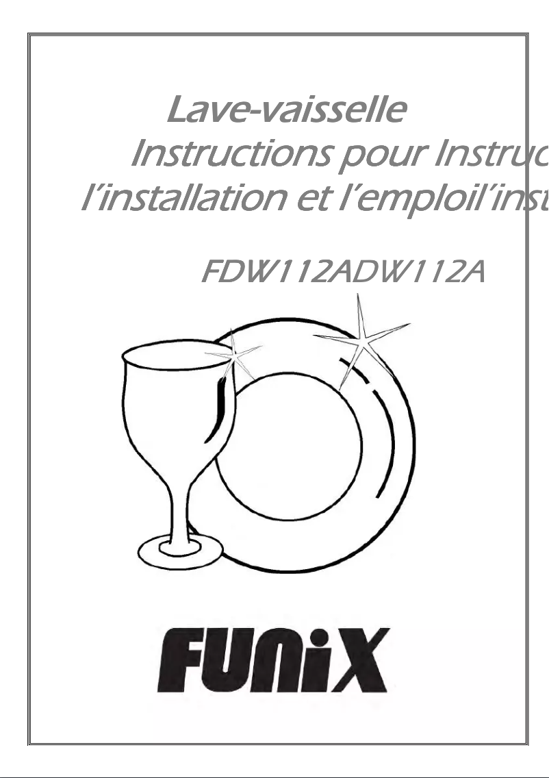 Page 1 de la notice Manuel utilisateur Funix FDW112A