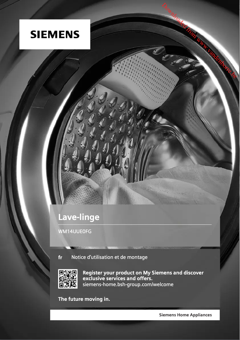 Page 1 de la notice Manuel utilisateur Siemens WM14UUE0FG