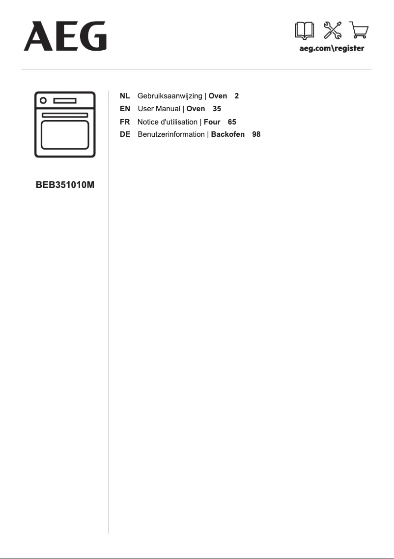 Page 1 de la notice Manuel utilisateur AEG BEB351010M