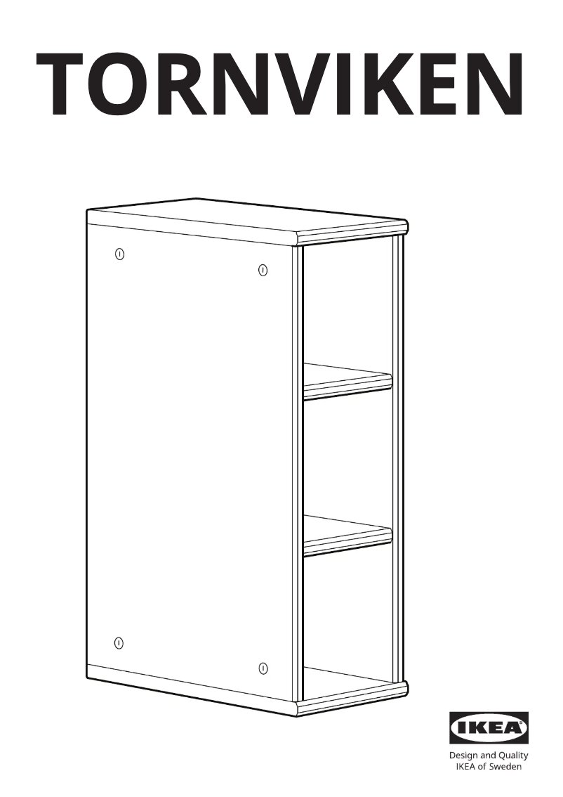 Page 1 de la notice Manuel utilisateur Ikea TORNVIKEN 403.589.93