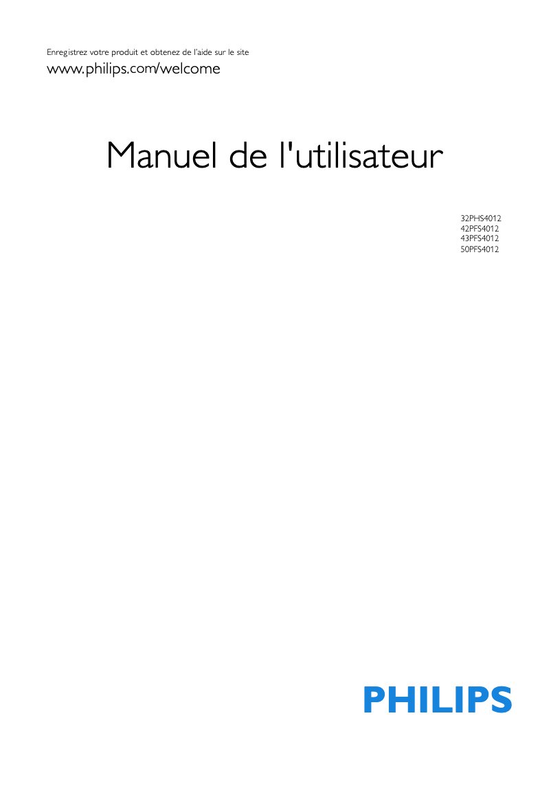 Page n°1 - Manuel utilisateur Philips 42PFS4012