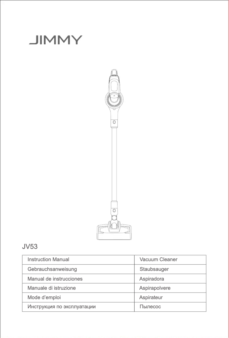 Page 1 of the manual User Manual JIMMY JV53