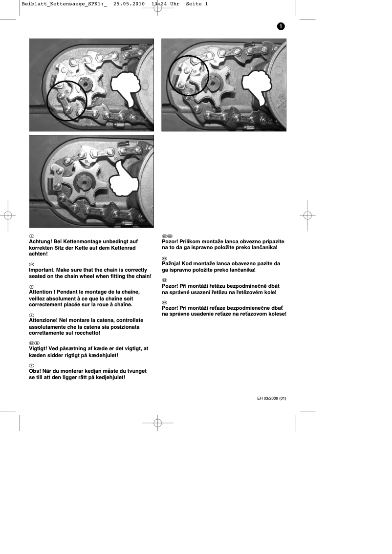Página 1 del manual Manual de instrucciones Einhell BG-EC 2040 S