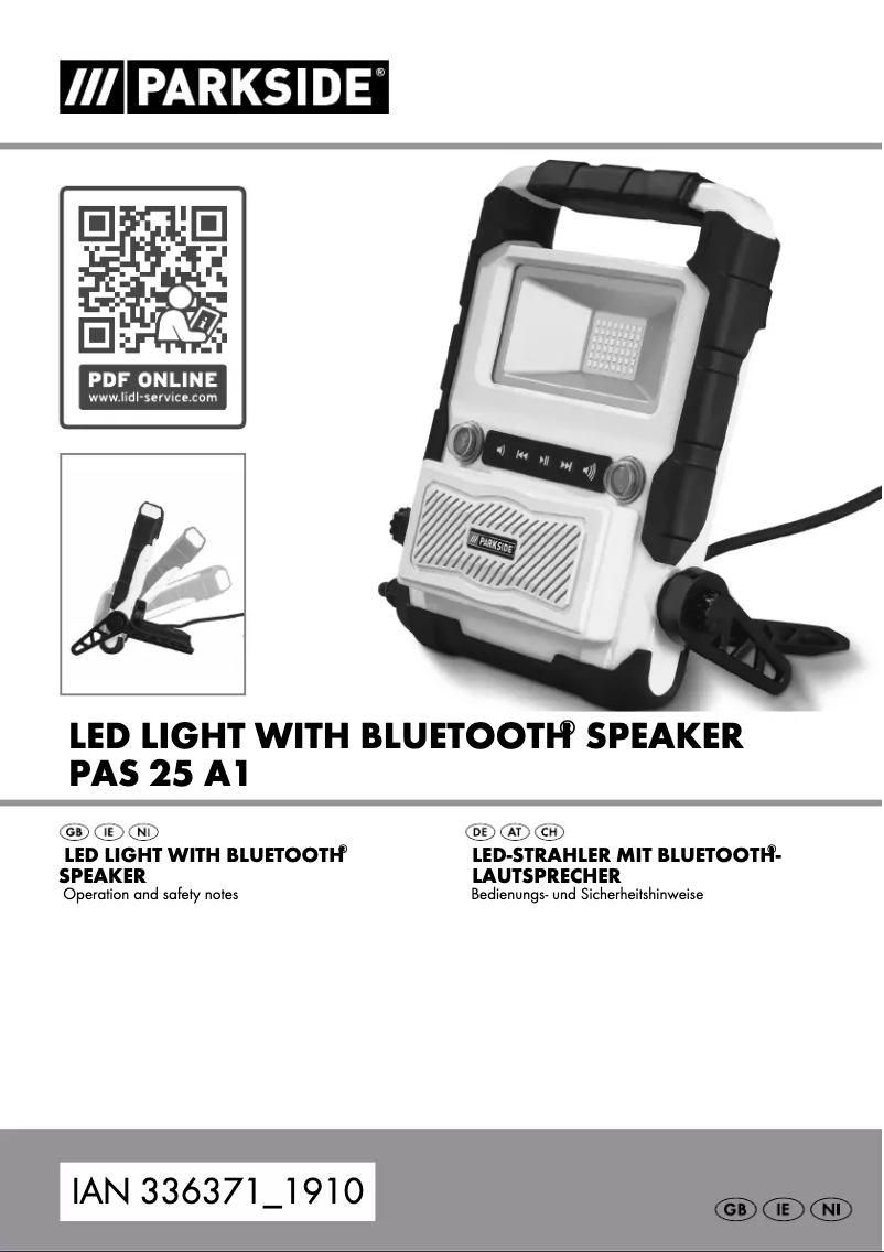 Page 1 de la notice Manuel utilisateur Parkside PAS 25 A1