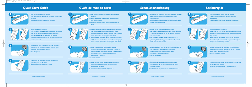 Página 1 del manual Guía de inicio rápido Philips SRU4002