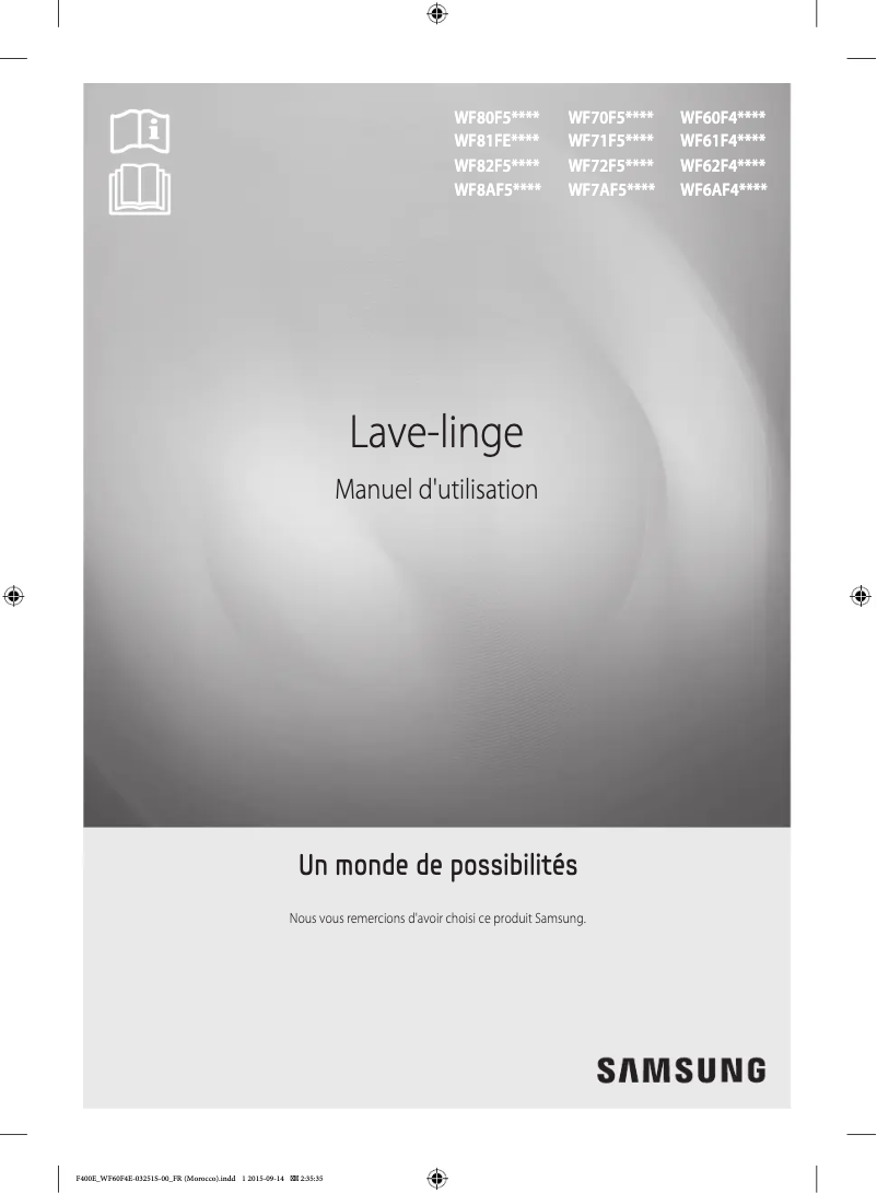 Página 1 del manual Manual de usuario Samsung WF80F5EHW4X