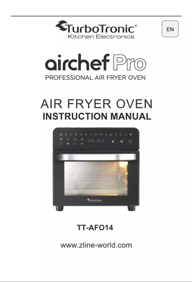 Page 1 de la notice Manuel utilisateur TurboTronic Airchef Pro TT-AFO14