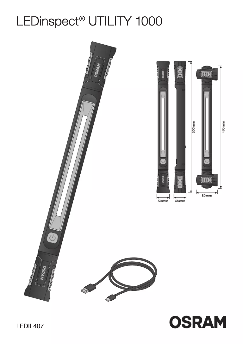 Page 1 de la notice Instructions / montage Osram LEDinspect UTILITY1000