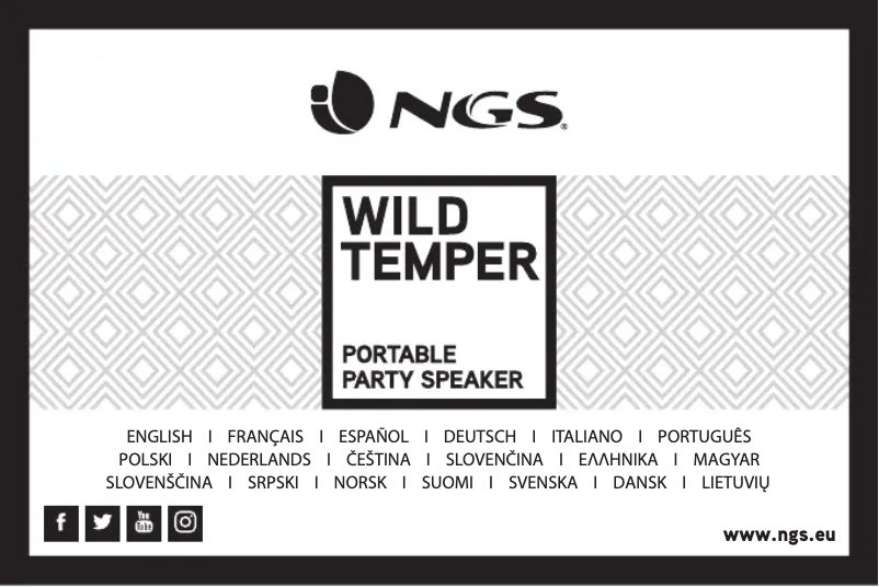 Page 1 de la notice Manuel utilisateur NGS WILD Temper