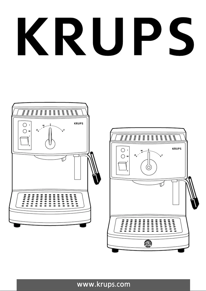 Página 1 del manual Manual de usuario Krups Espresso Novo Plus