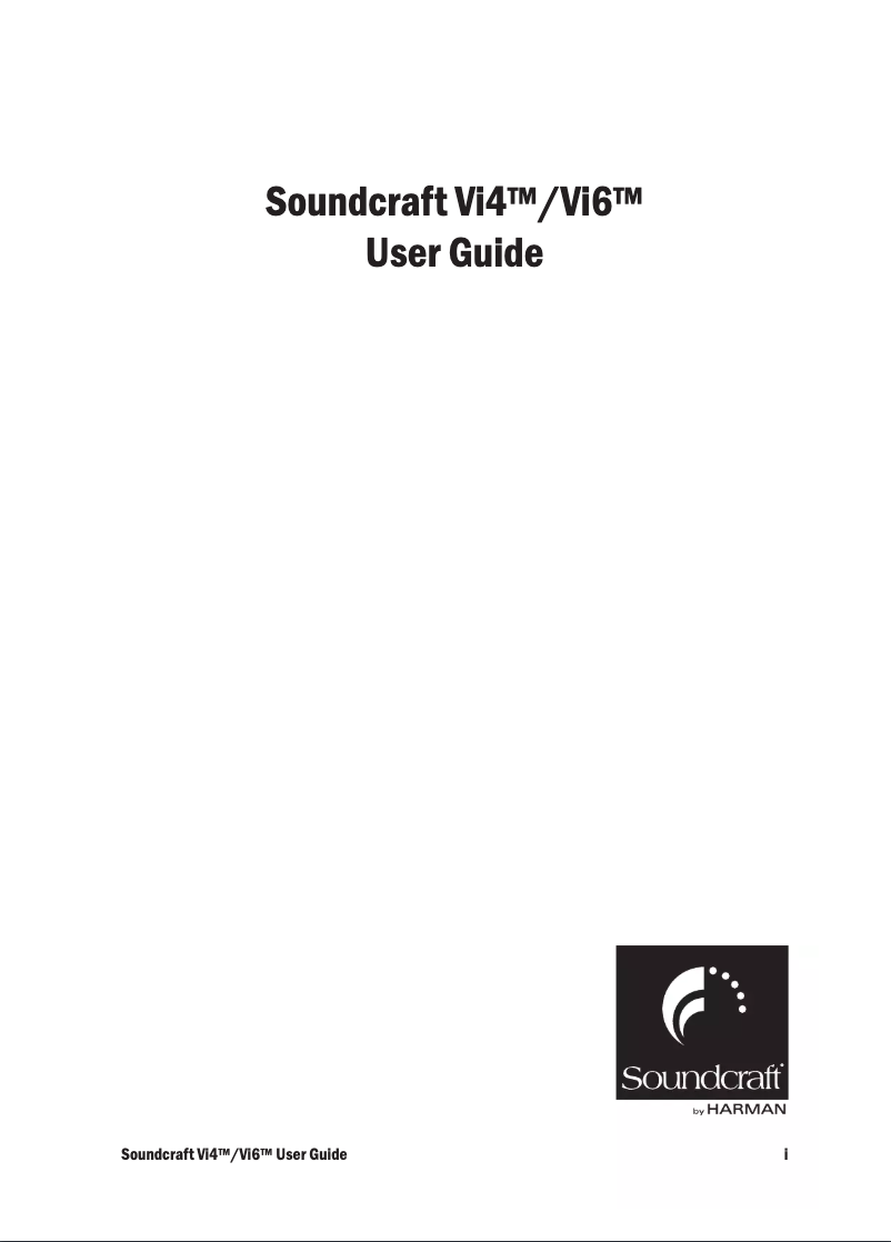 Page 1 de la notice Mode d'emploi Soundcraft Vi4
