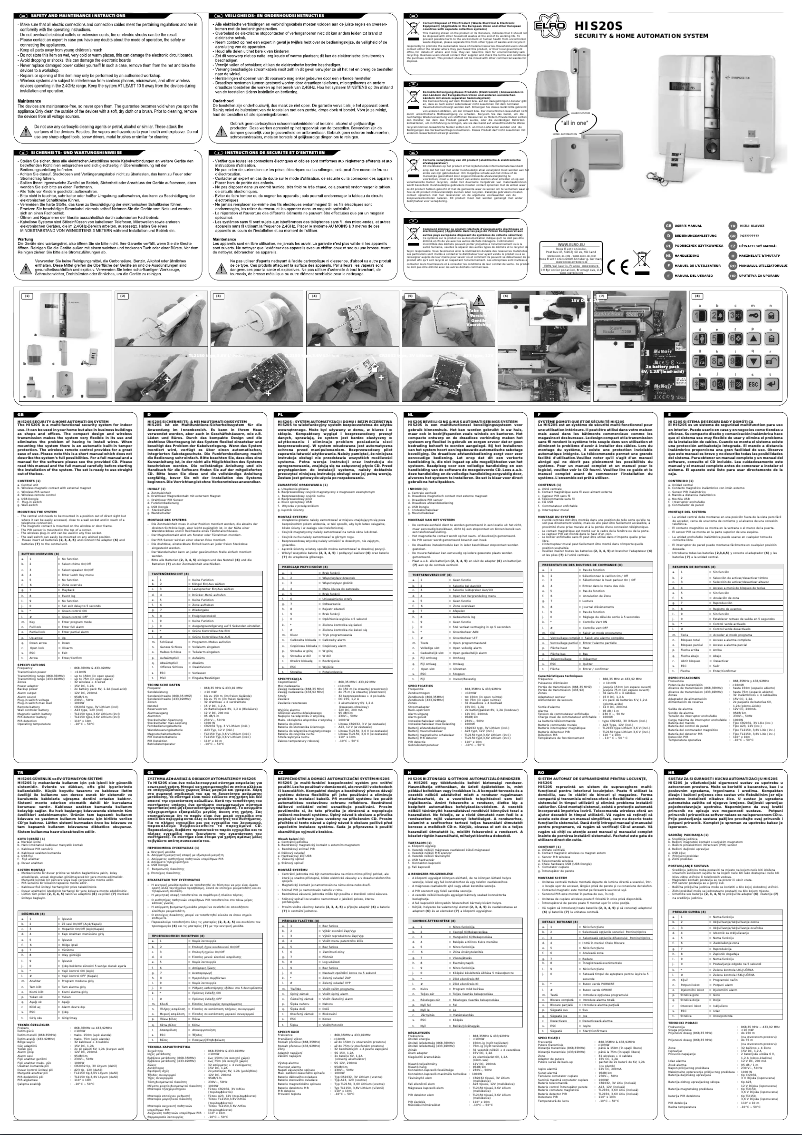 Página 1 del manual Manual de usuario Elro HIS20S