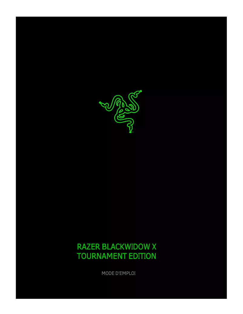 Page 1 de la notice Manuel utilisateur Razer BlackWidow X Tournament Edition