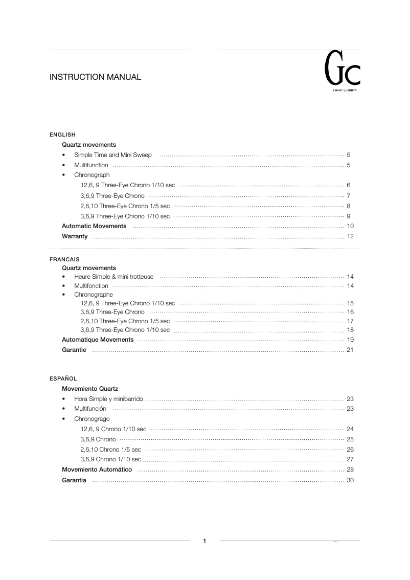 Página 1 del manual Manual de usuario Gc X72009G5S -3