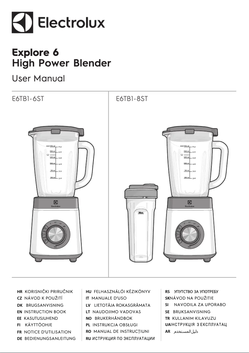 Page 1 de la notice Manuel utilisateur Electrolux Explore 6 E6TB1-8ST
