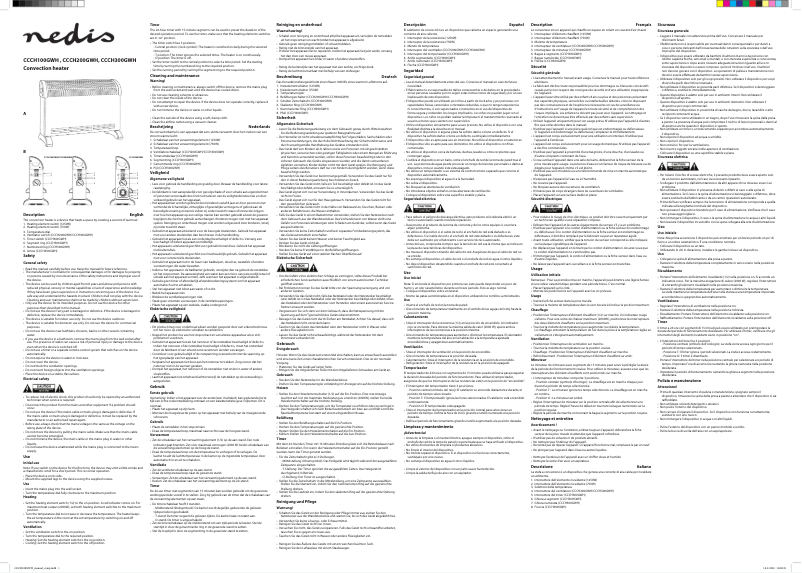 Page 1 de la notice Manuel utilisateur Nedis CCCH100GWH