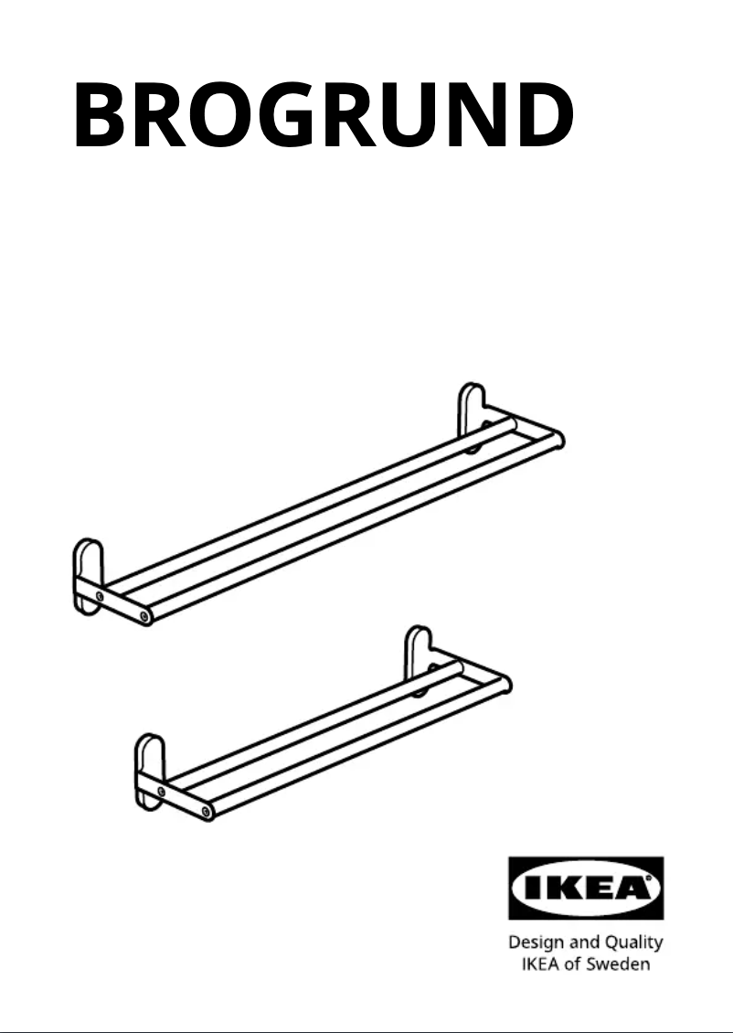 Page 1 de la notice Manuel utilisateur Ikea BROGRUND 003.285.35