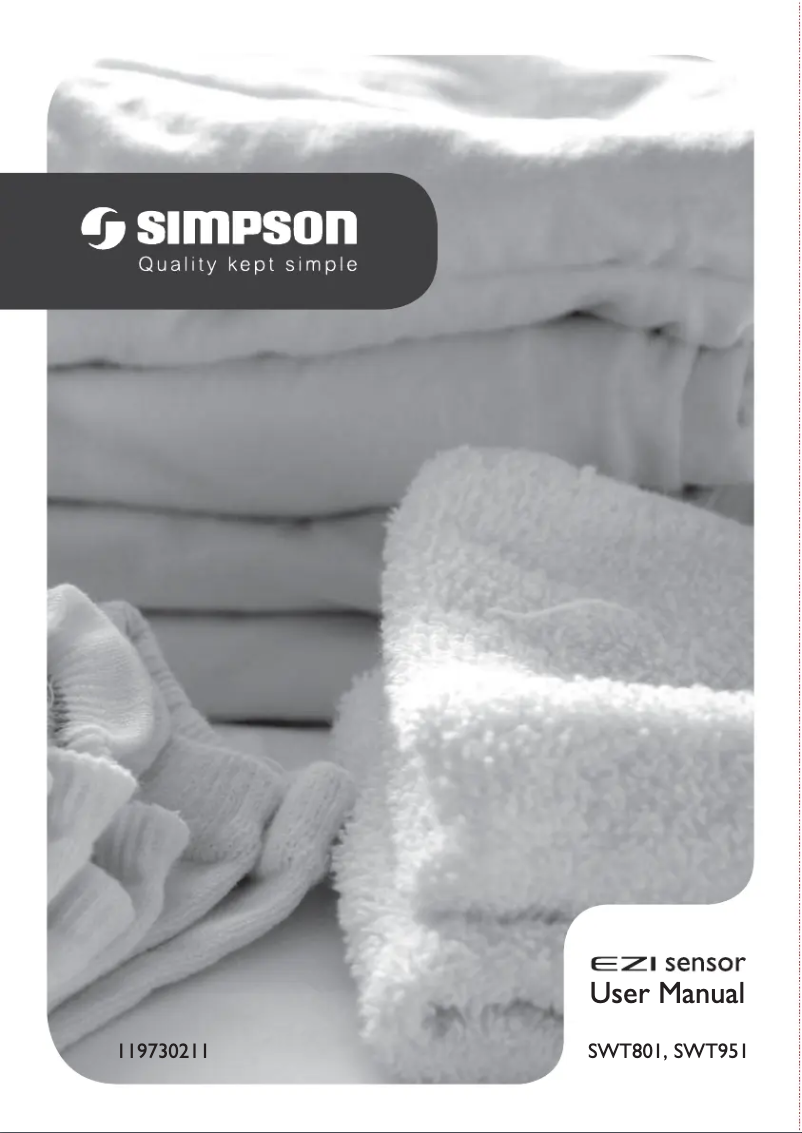 Page 1 de la notice Manuel utilisateur Simpson SWT801