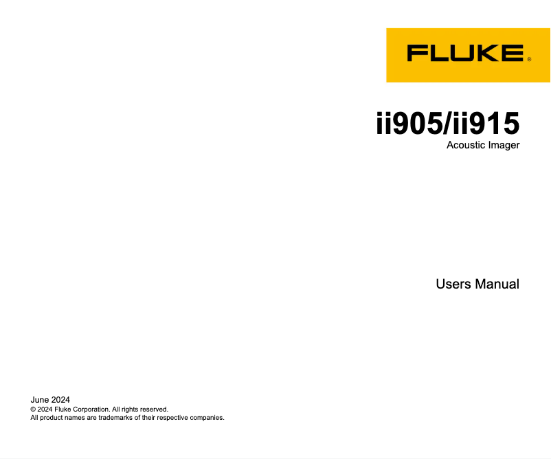 Page 1 of the manual User Manual Fluke ii915