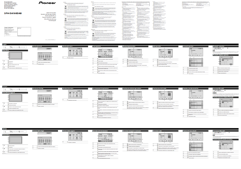 Page 1 de la notice unknown Pioneer SPH-DA160DAB