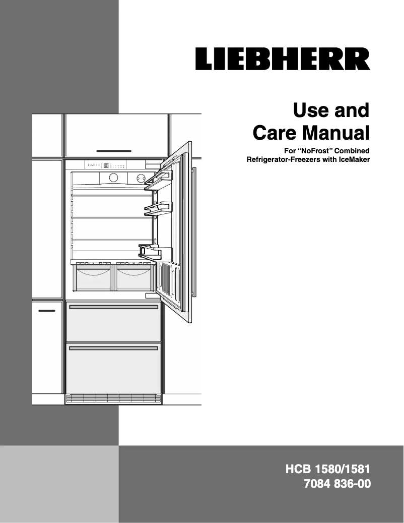 Page 1 de la notice Manuel utilisateur Liebherr HCB 580