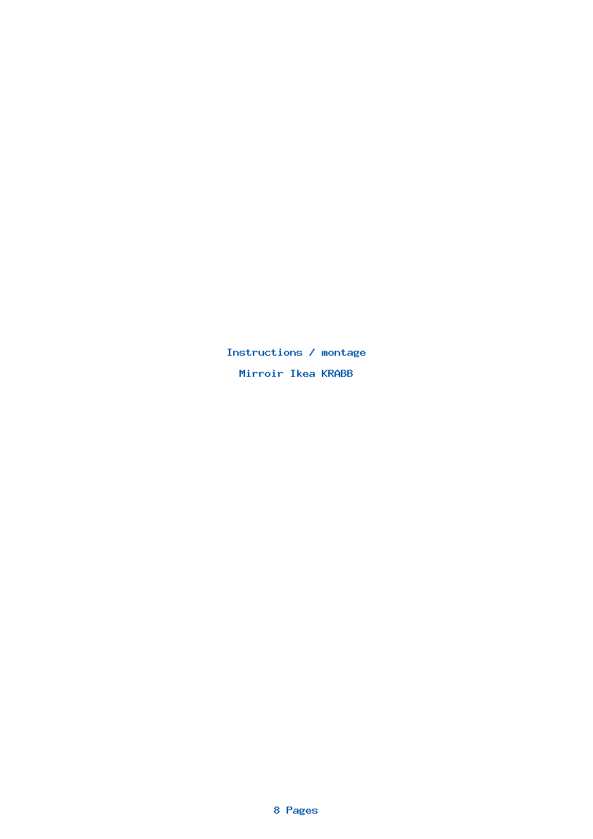 Page 1 de la notice Instructions / montage Ikea KRABB