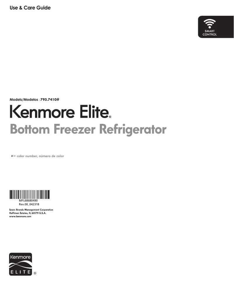 Page 1 de la notice Manuel utilisateur Kenmore 74109