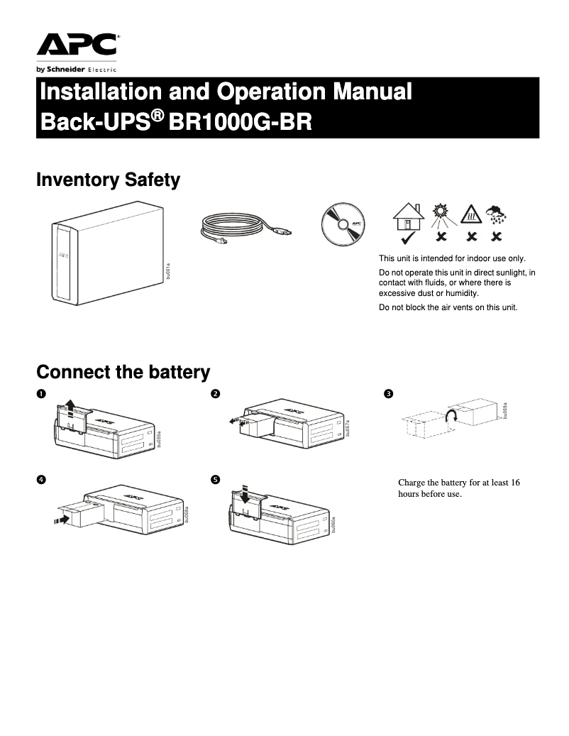 Página 1 del manual Manual de usuario APC BR1000G-BR