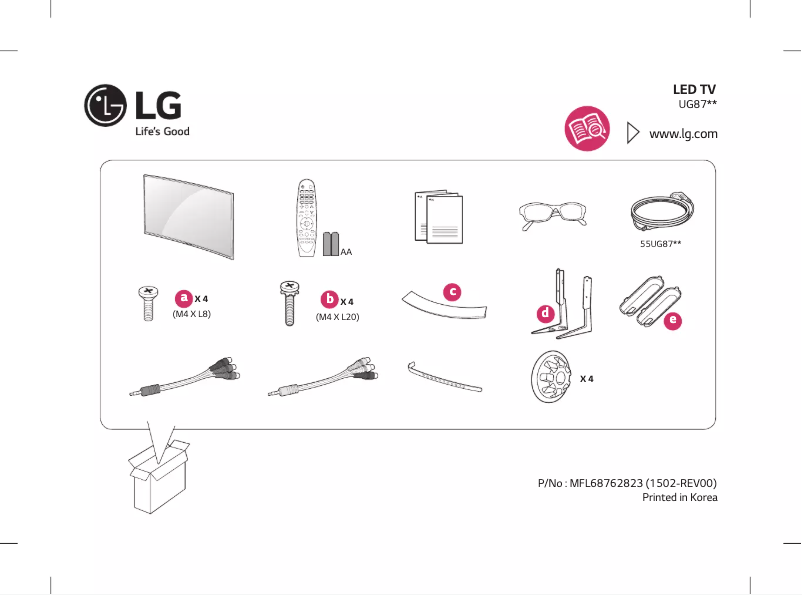 Page 1 of the manual User Manual LG 55UG870T